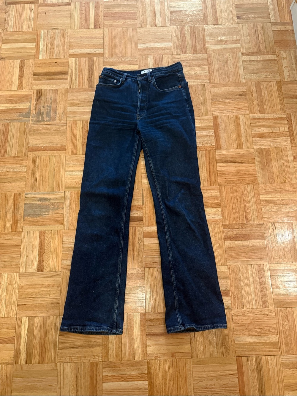 Re/Done Deep Indigo Flare Jeans